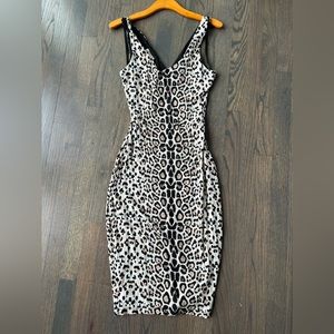 Cheetah print dress with cut out back